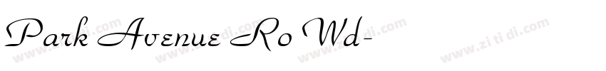 Park Avenue Ro Wd字体转换